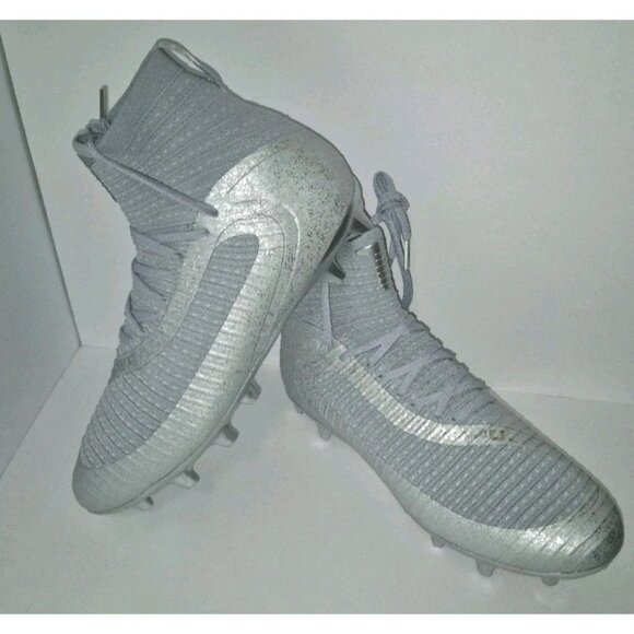 UNDER ARMOUR HIGHLIGHT 2 MC KNIT SILVER FOOTBALL CLEATS MEN\'S SIZE 9.5 NEW main image 6